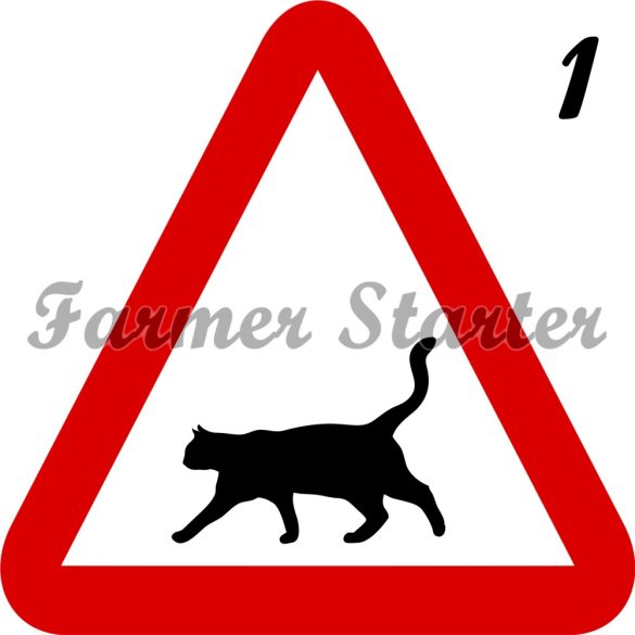 Signboard with Cat Pattern