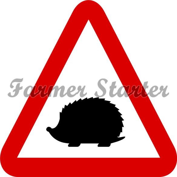 Signboard with Hedgehog Pattern