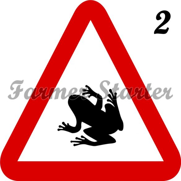 Signboard with Frog Pattern