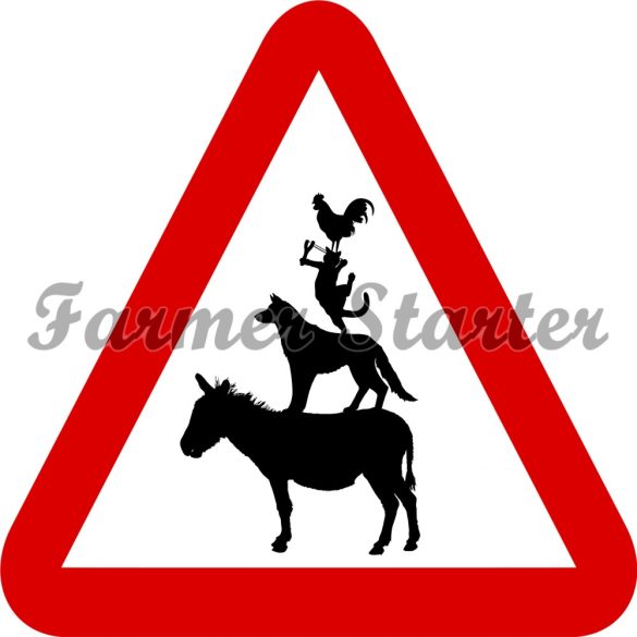 Signboard with Bremen Town Musicians Pattern