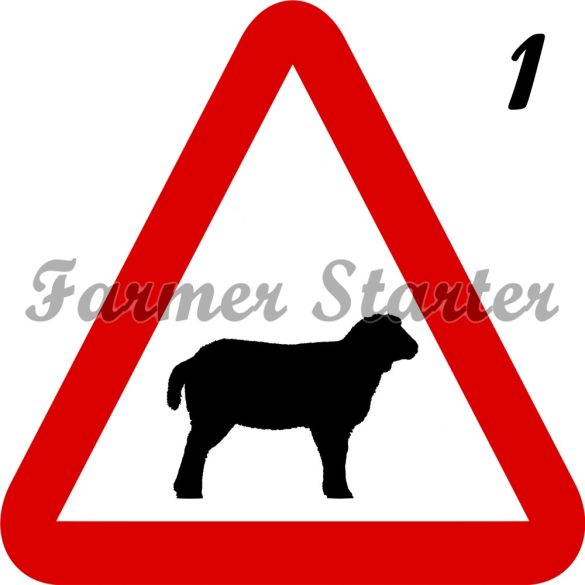 Signboard with Sheep Pattern