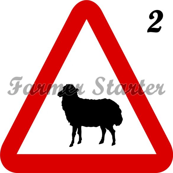 Signboard with Sheep Pattern