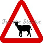 Signboard with Goat Pattern
