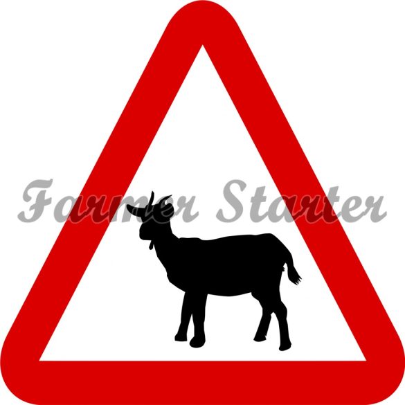 Signboard with Goat Pattern