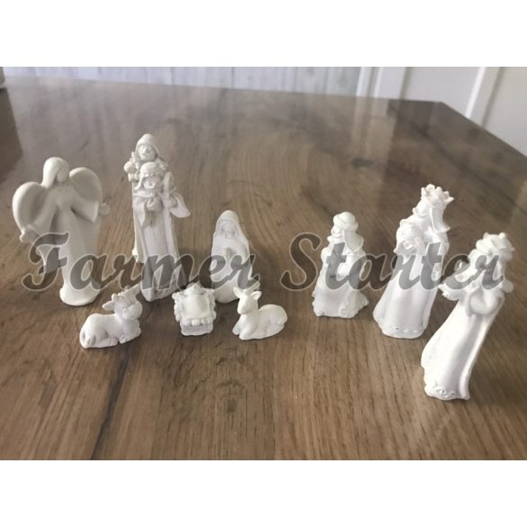 Bethlehem Figures Set - made of paintable, colorable material 