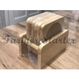 Wood and Cork Coasters set