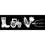 LOVE Farm matrica - traktor mintával