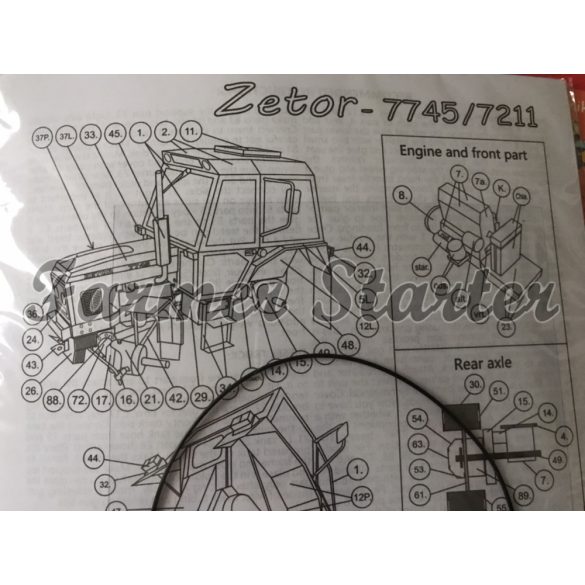 ZETOR Paper Mockup Tractor Model 