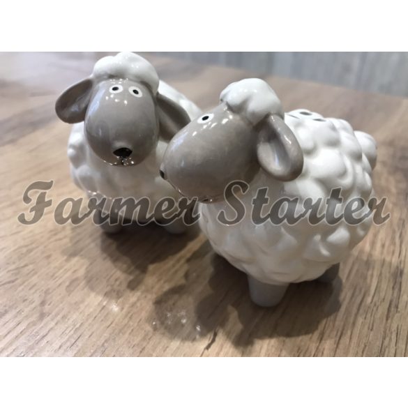 Lamb Pepper and Salt Shaker set with Napkin Holder