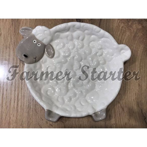Serving Plate with Lamb Pattern
