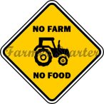 NO FARM - NO FOOD autós matrica