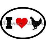 I LOVE tyúk / kakas matrica