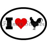 I LOVE tyúk / kakas matrica