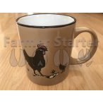 Tyúkos bögre 3 dl - / BARNA / ACÉLKÉK