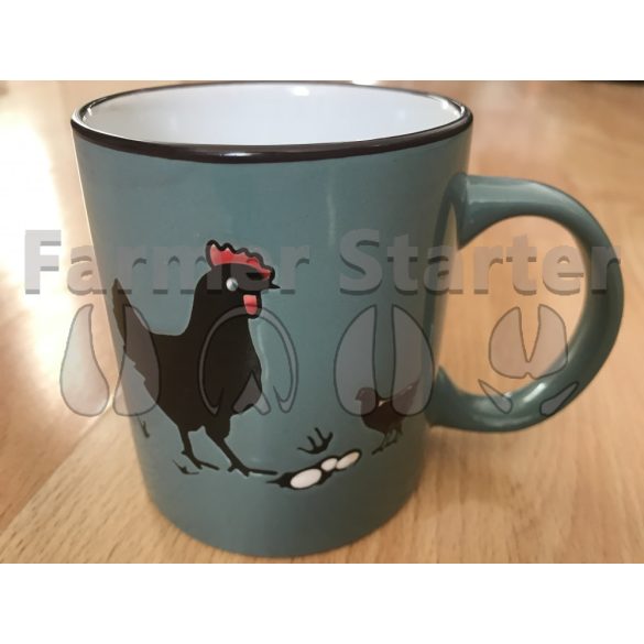 Tyúkos bögre 3 dl - / BARNA / ACÉLKÉK