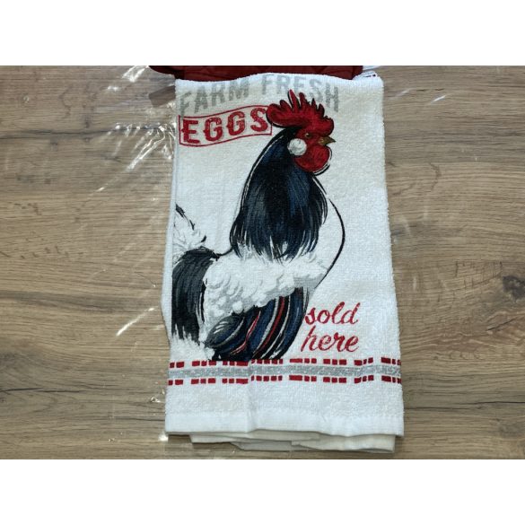 Konyharuha, edényfogó szett - Vintage kakas farm