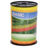 BASIC villanypásztor szalag, 200m, 20mm, citrom-narancs, 11ohm/m, 90 kg