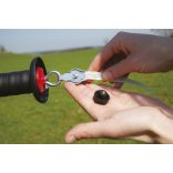 Villanypásztor kapufogó, vezetékcsatlakozóval, fekete, 44948