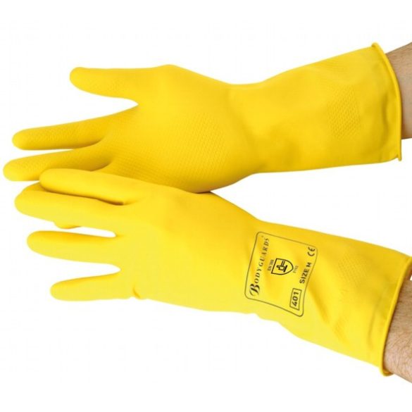 Gumikesztyű, vastag, hosszú