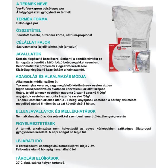 Veyxapron 100g - Ketózis esetén