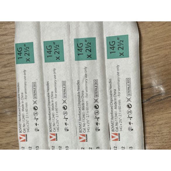 Sertés vérvételi tű,  haszonállat 14G x 2 1/2