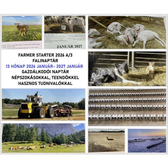 Gazda Naptár - 2026 vagy 2027 Falinaptár A/3 Agrár Naptár