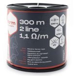 GARDEN villanypásztor vezeték, 300m, 1,1 ohm/m, 100 kg, piros-narancs