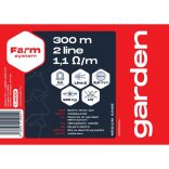 GARDEN villanypásztor vezeték, 300m, 1,1 ohm/m, 100 kg, piros-narancs