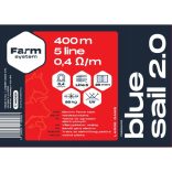 BLUE SAIL 2.0 villanypásztor szalag, 400 m, 20mm, 0,4ohm/m, 80 kg, kék