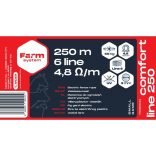COMFORT LINE 250 villanypásztor vezeték, 4,8 Ω/m, 65kg, 250m, 3mm