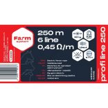 PROFI LINE 250 villanypásztor vezeték, 0,45 Ω/m, 90kg, 250m, 3mm